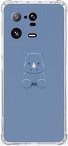 Siliconen Back Cover Xiaomi 13 Pro Telefoonhoesje met doorzichtige rand Baby Rhino