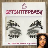 GetGlitterBaby® - Glitter Face Jewels / Festival Glitters / Strass Glitter Steentjes / Plak Diamantjes voor Gezicht / Rhinestones - Zwart