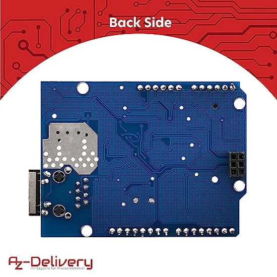 AZDelivery Ethernet Shield W5100 with MicroSD card slot compatible with Arduino Includes E-Book