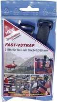 FASTECH® 675-330-Bag Klittenband Met riem Haak- en lusdeel (l x b) 350, 240 mm, mm x 16 mm Zwart 2 stuk(s)