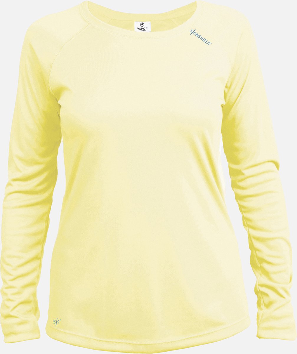 SKINSHIELD - UV Shirt met lange mouwen voor dames - FACTOR50+ Zonbescherming - UV werend - Lichtgeel