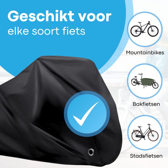 FOXLY® Fietshoes voor 1/2 fietsen Universeel - Waterdicht 300D Oxford - Fietsbeschermhoes - Elektrische fiets - Incl. opbergzak van Fox — afbeelding 4