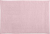 MSV Badkamerkleed/badmat tapijtje voor op de vloer - lichtroze - 40 x 60 cm - Microvezel - anti slip