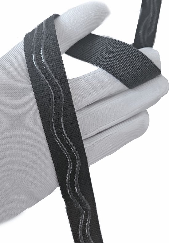 20 Meter Brede Elastische Band – 50 Mm Zwart Elastiek Voor Kleding, DIY En Textiel, Set Van 4 Rollen