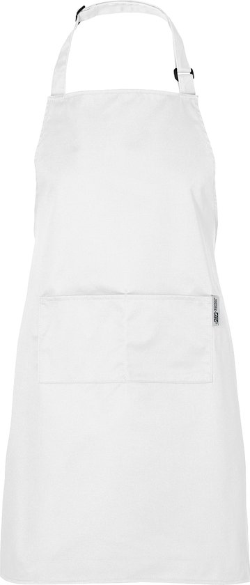Chefs Fashion - Keukenschort - Wit Schort - 2 zakken - Simpel verstelbaar - 71 x 82 cm