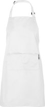 Chefs Fashion - Tablier de cuisine - Tablier Wit - 2 poches - Facilement ajustable - 71 x 82 cm