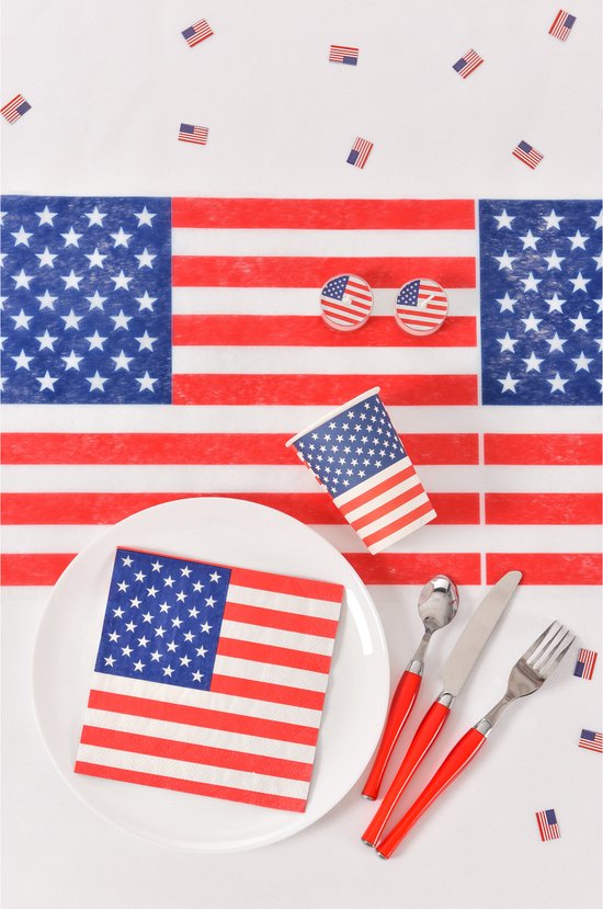 Tafelloper Amerika - 1x - 30 x 500 cm - Verenigde Staten feest versiering