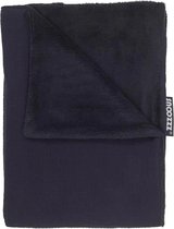 Snoozzz Baby Deken Ledikant deken - 100 x 135 cm - zacte teddy met katoen hydrofiel - Zwart