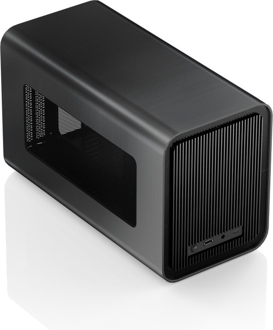 Jonsbo V11, kubus, PC, Zwart, ITX, Aluminium, Staal, Gamen