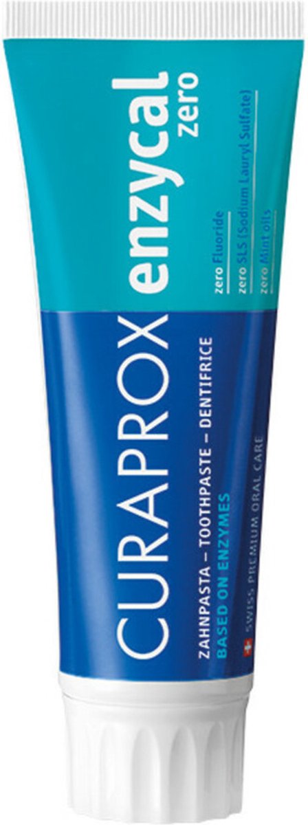 Goedkoopste 2x Curaprox Tandpasta Enzycal Zero Fluoride 75 ml
