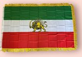VlagDirect - Luxe Perzische vlag - Luxe Perzisch Iran vlag - 90 x 150 cm - Franjes.