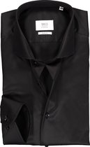 ETERNA 1863 slim fit premium overhemd - 2-ply twill heren overhemd - zwart - Strijkvrij - Boordmaat: 43