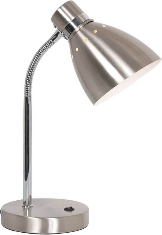 Lampe de table Steinhauer Spring - ø 13 cm - Rotative et/ou inclinable - E27 (gros culot) - acier