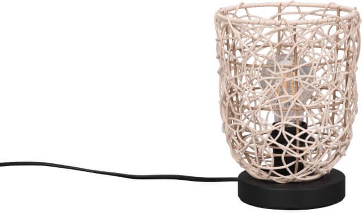 Reality - LED Tafellamp - Tafelverlichting - E27 Fitting - Rond - Bruin - Hout