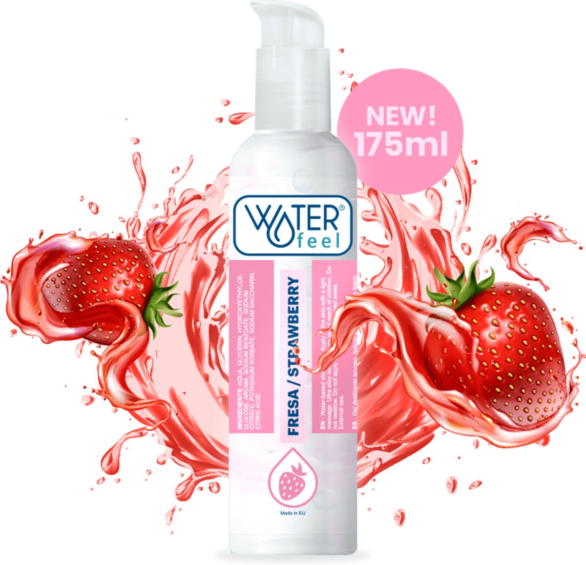 Goedkoopste Waterfeel Strawberry - Glijmiddel op Water Basis - Smaak Aardbei - 175ml