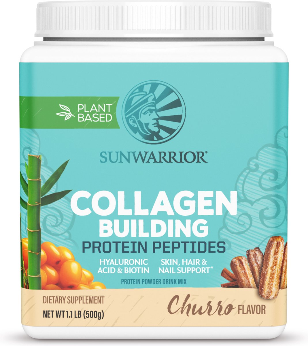 Sunwarrior Collagen Building Protein Peptides (500g) Churro - Eiwitten - Veganistisch eiwit
