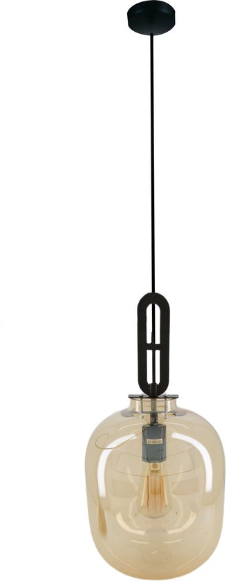 DKNC - Lampe à suspension en verre - 25x25x40cm - Jaune