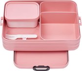 Bento-Lunchbox Take A Break Nordic pink Large – Brotdose mit Fächern, geeignet für bis zu 8 Butterbrote, TPE/pp/abs, 0 mm
