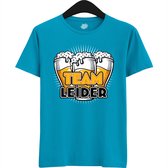 Team Leider | Vrijgezellenfeest Cadeau Man - Groom To Be Bachelor Party - Grappig Bruiloft En Bruidegom Bier Shirt - T-Shirt - Unisex - Aqua - Maat XL