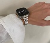 Bracelet en acier inoxydable adapté à Apple Watch 49MM / 45MM / 44MM / 42MM - Bracelet en acier inoxydable en métal - Argent
