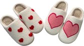 Dames pantoffels - Slippers - open sloffen - cadeau tip - heerlijk warm - Valentijn - geliefde - pantoffels -