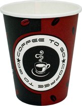 100 Stuks Koffie to go Beker | Kartonnen bekers 200ml - 8 oz | Recyclable wegwerp papieren bekers
