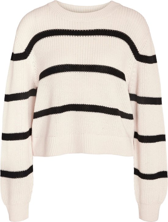 Noisy may Trui Nmmaysa L/s Stripe O-neck Knit 27027632 Eggnog Dames Maat - XS
