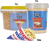Popcorn mais 1.5 KG - inclusief 400 gram popcorn suiker en 10 popcorn puntzakjes
