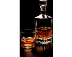 Whiskey Poster - Whiskey glas - Whiskey Karaf - Bar- Gentleman - posters - formaat 60x90cm - 417