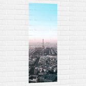 Muursticker - Parijs - Eiffeltoren - Stad - Gebouwen - Kleuren - 40x120 cm Foto op Muursticker