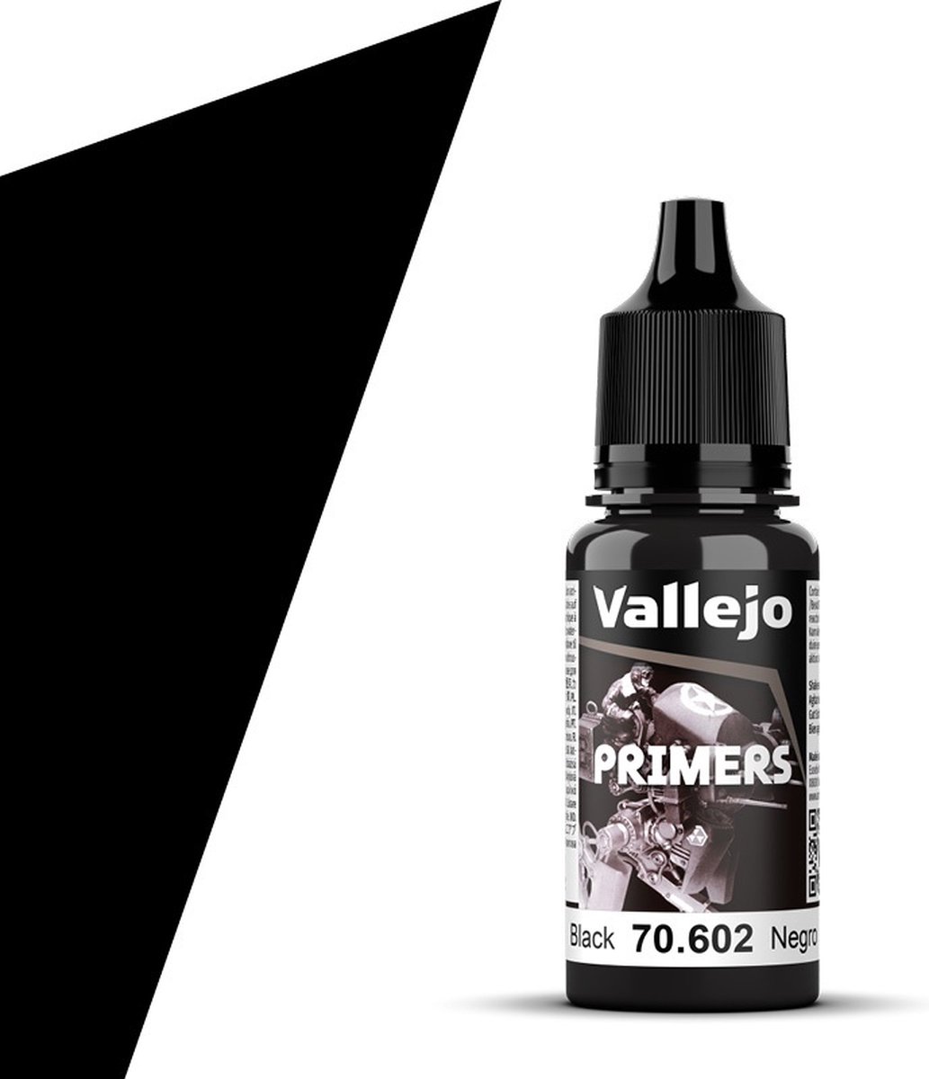Vallejo Hobbyverf Acrylverf - 70602 Black - Primer - Acryl Verf flesje - 17 ml