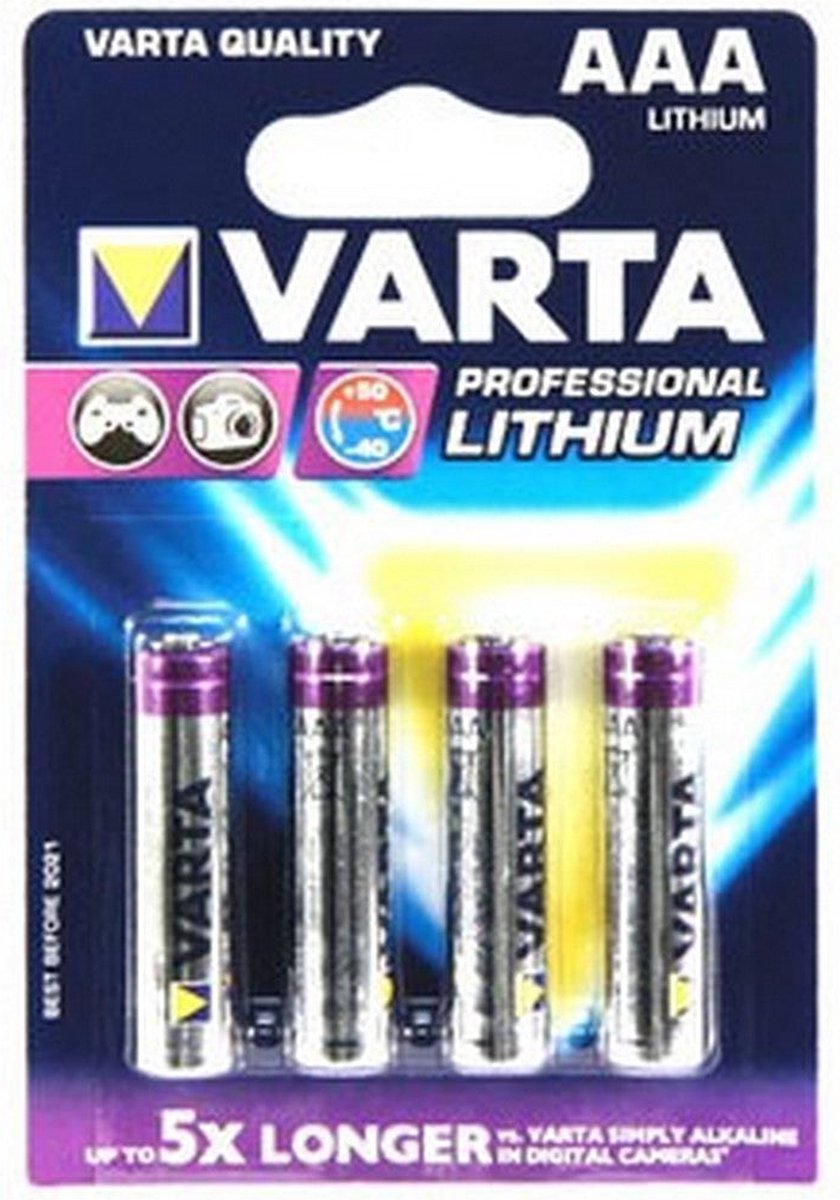 Pile au lithium Varta AAA, Micro, FR03, 6103, Varta Ultra Lithium