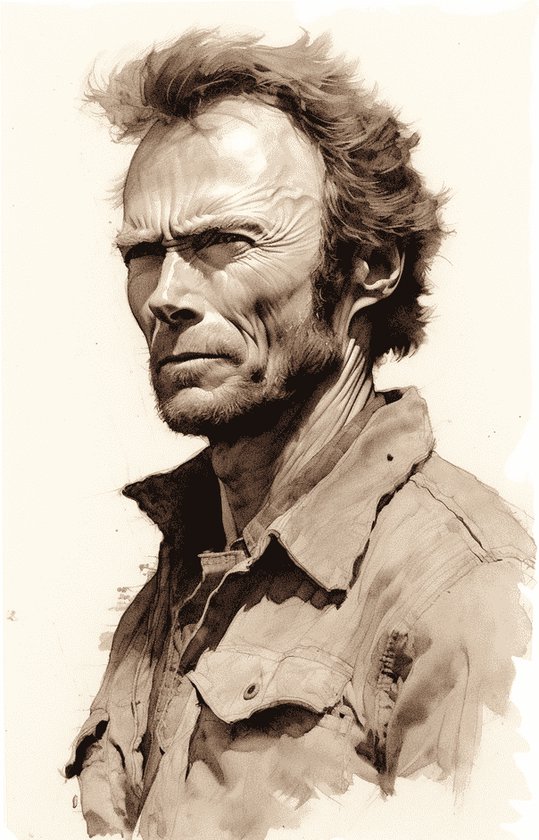 Clint Eastwood Poster | Dirty Harry Poster | Cowboy Poster | Film poster | 51x71cm | Geschikt om in te lijsten
