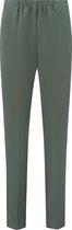 Coraille dames broek, Anke met elastische tailleband, groen, maat 46 (maten 36 t/m 52) stretch, fijne kwaliteit, zonder rits, steekzakken
