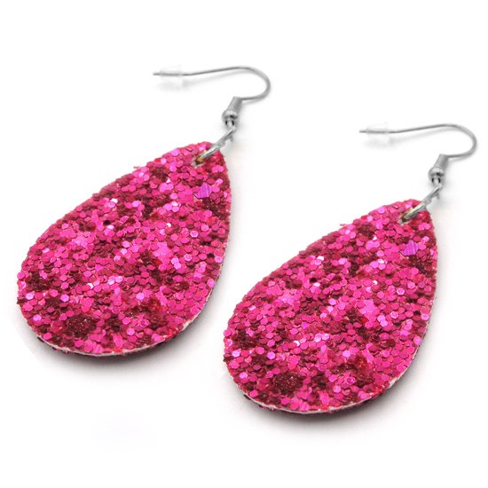 Boucles d'oreilles en acier avec pendentif en plastique rose en forme de  goutte avec... | bol
