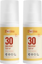 Derma Sun - Zonnespray - SPF30 - 2 x 150 ML - Parfumvrij