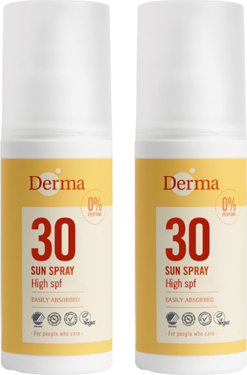 Derma Sun - Zonnespray - SPF30 - 2 x 150 ML - Parfumvrij