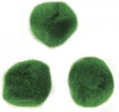60x knutsel pompons 15 mm groen