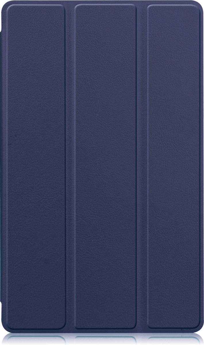 Hoesje - Geschikt voor Lenovo Tab M9 - Dun & Stevig - Trifold Bookcase - Hard Cover - Hardcover Book Case - Tablet Hoes - Donkerblauw