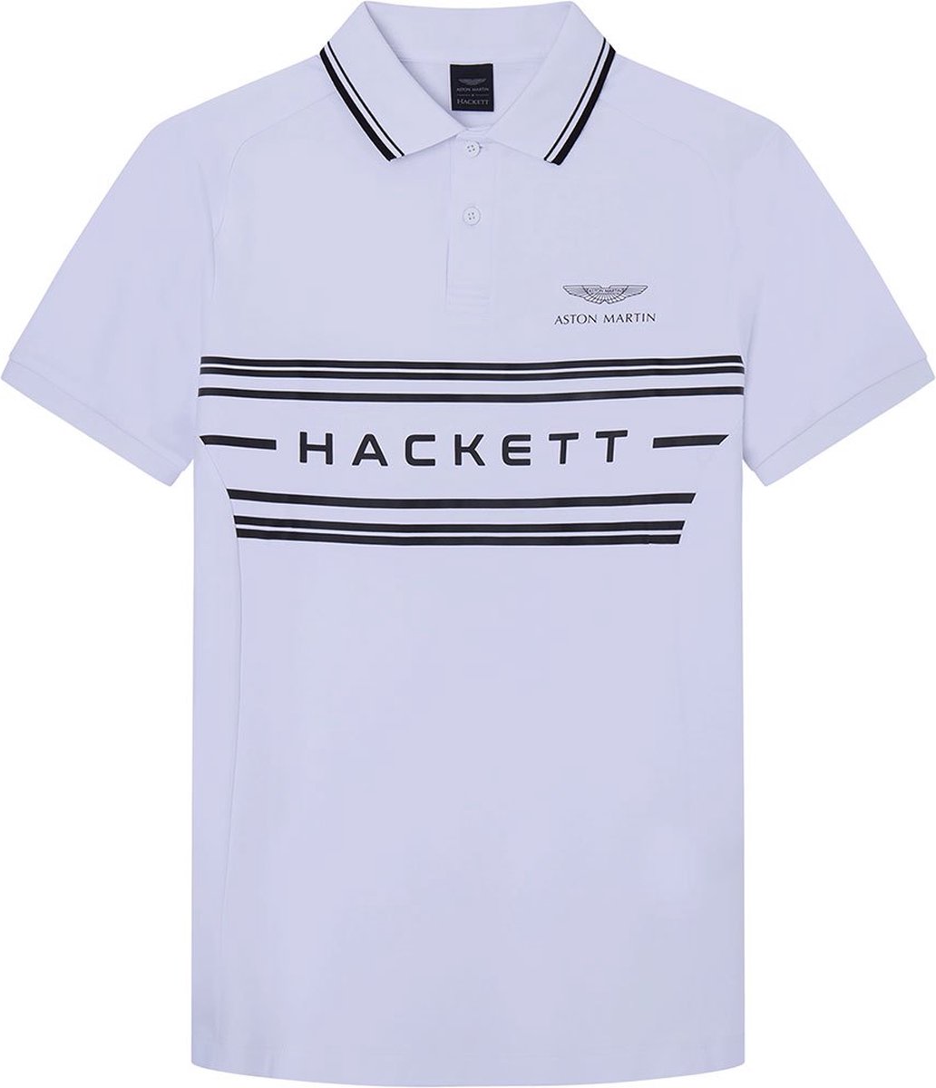 Hackett Amr Chest Panel Polo Met Korte Mouwen Wit L Man