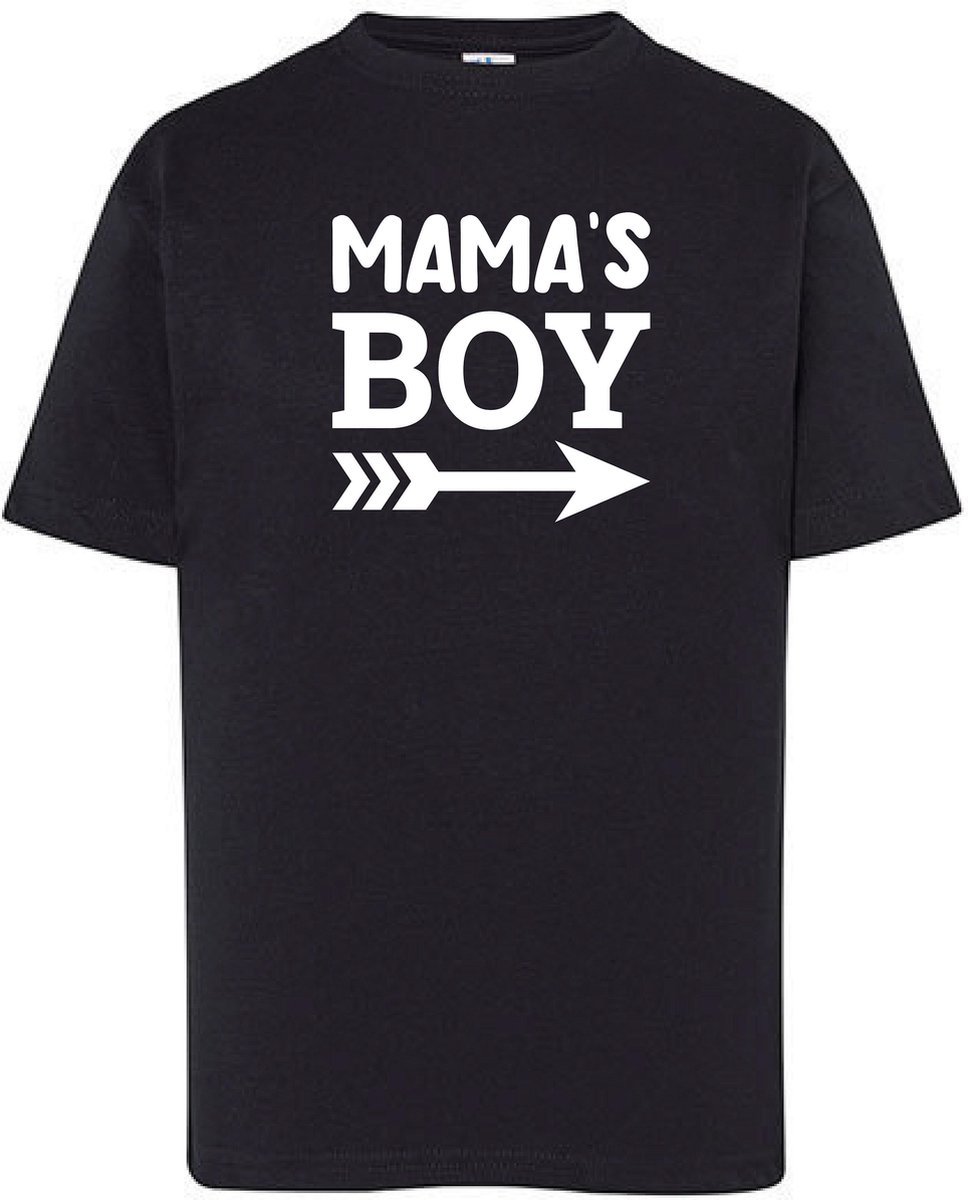 T-Shirts Mama's Boy-Zwart-86
