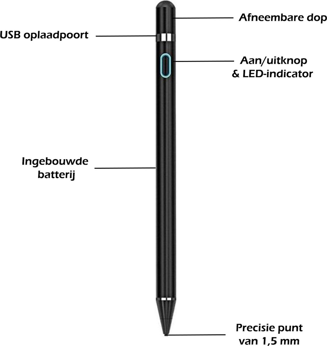 Active Stylus Pen - Touchscreen Pen met Palm Rejection - Pen