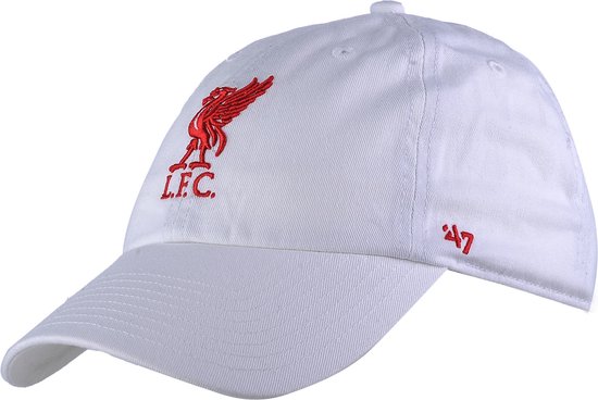 47 Brand EPL FC Liverpool Clean Up Cap EPL-RGW04GWS-WHA, Mannen, Wit, Pet, maat: One size