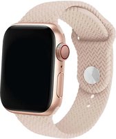 Innerlight® Woven+ - Creme Roze Geweven - 42/44/45/49mm - Siliconen bandje geschikt voor Apple Watch - Geschikt als Apple watch bandje voor Series 1/2/3/4/5/6/7/8/9/SE/Ultra