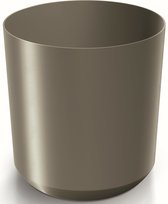 Prosperplast Cache-pot/pot de fleurs Babylon - plastique - extérieur/intérieur - gris titane - D39 x H39 cm