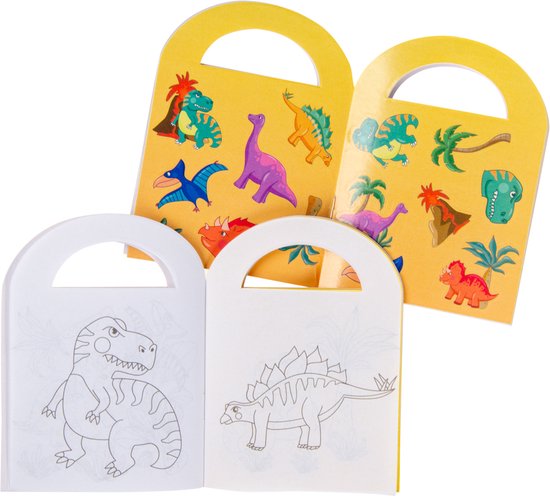 24 STUKS Uitdeelboekjes Dinosaurus - Dino - Kleurboekjes - Uitdeelboekjes - Traktatie - Uitdeelcadeautjes voor Kinderen - Merkloos