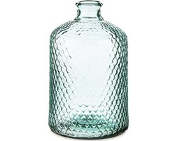 Giftdecor Bloemenvaas Scubs - transparant - gerecycled eco glas - 18 x 31 cm