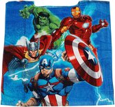 Strandlaken Avengers - Blauw - Badponcho - Badcape - Kinderdoek - Omslagdoek kinderen - Handdoek - Beach cape - zonder capuchon - 50 x 100 cm (Marvel Avengers)