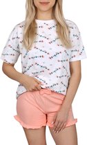 Friends - Witte en abrikozenkleurige meisjespyjama met korte broek / 158-164