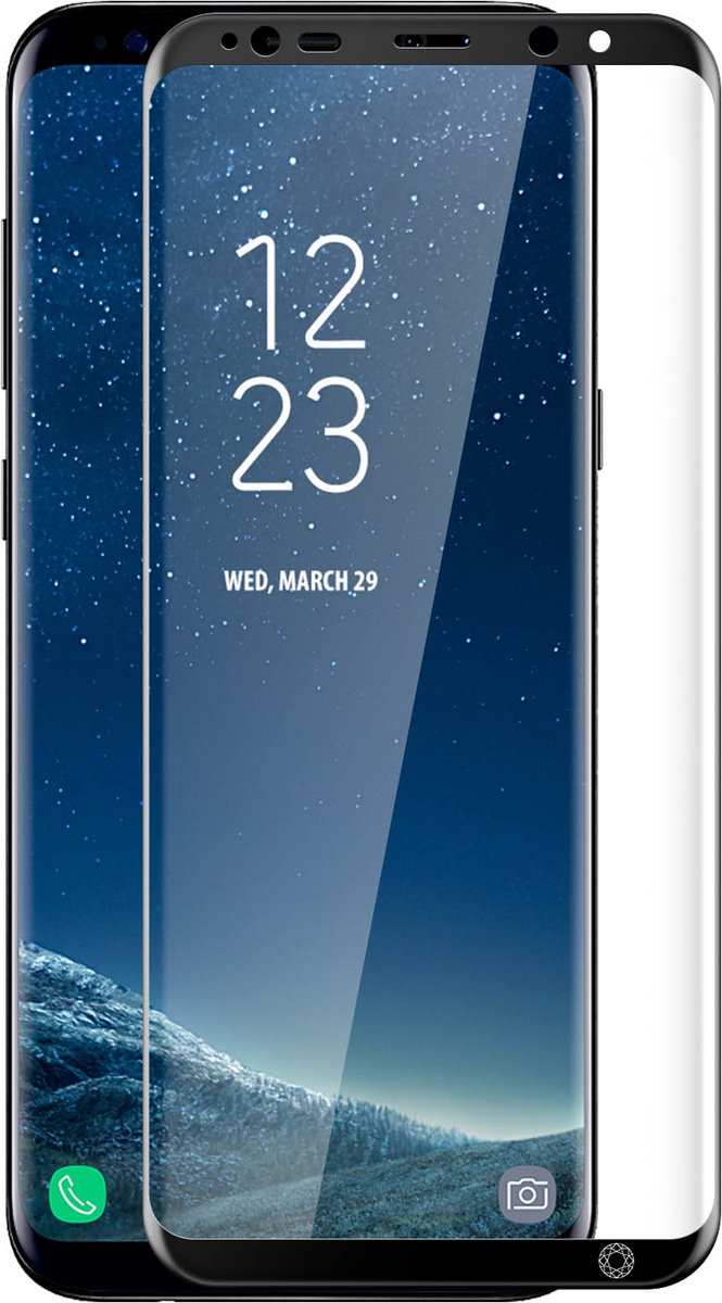 Force Case, Screenprotector geschikt voor Samsung Galaxy S8 Plus - Tempered Glass 3D, Transparant